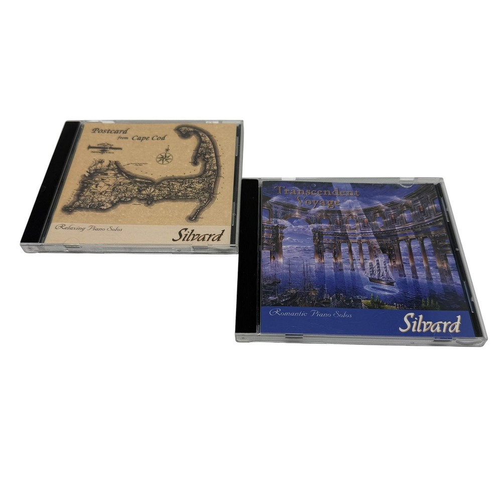 Silvard 2 CD Lot Transcendent Voyage Postcard from Cape Cod Relaxing Piano Solos